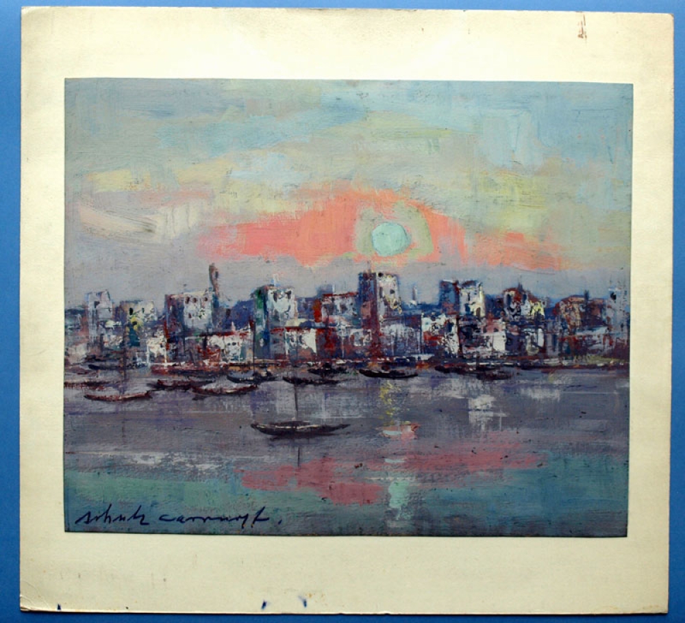 Erwin Shoultz-Carrnoff, Stadt und Schiffe bei Sonnenaufgang
