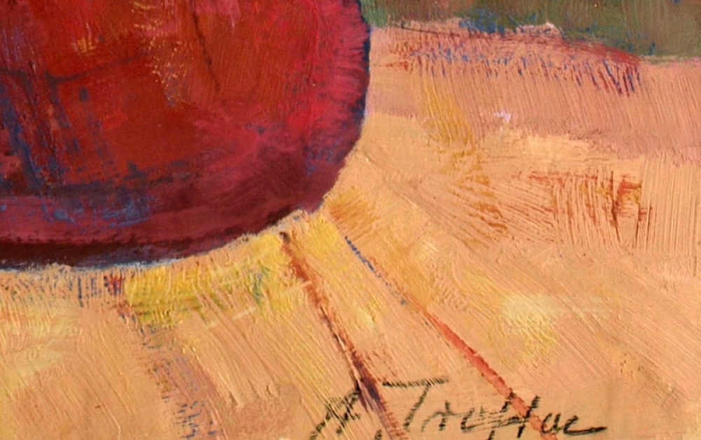 Joles Bickel-Schultheis, Rote Vase, sign. Troffac