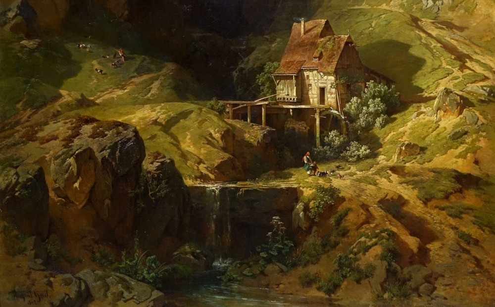 August Christian Geist, Mill in mountain valley