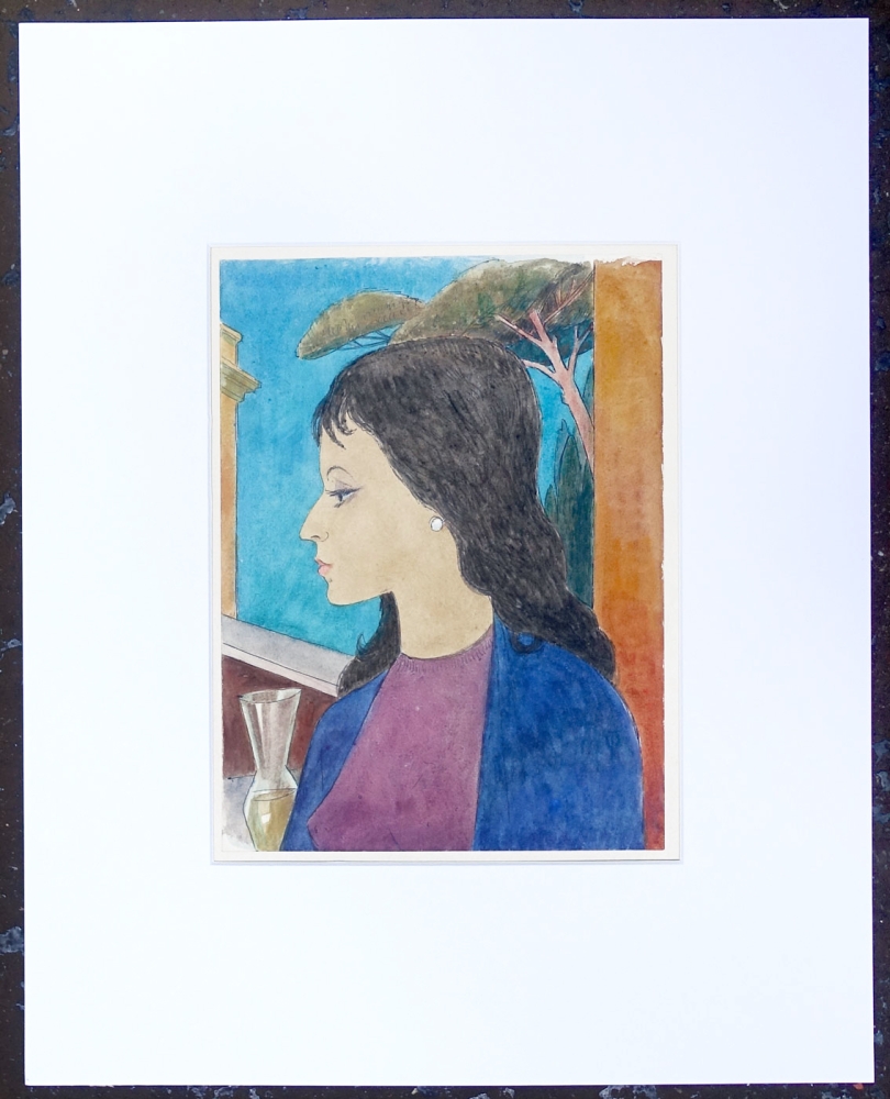Willi Hertlein, Frau mit Blauer Jacke