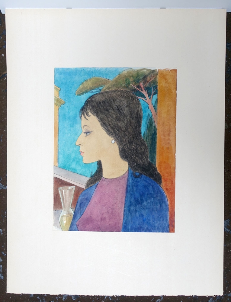 Willi Hertlein, Frau mit Blauer Jacke