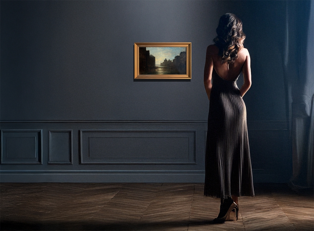 Ludwig Mecklenburg, Venedig bei Mondschein