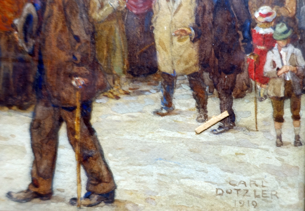 Carl Dotzler, Nürnberger Hauptmarkt mit dem Schönem Brunnen