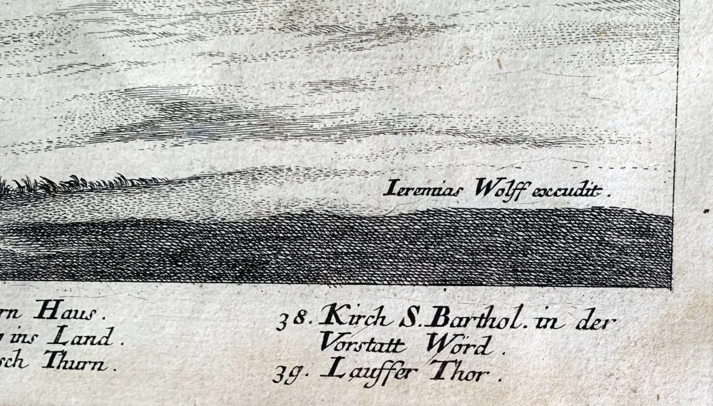 Jeremias Wolff, Nürnberg (Norimberga), große historische Gesamtansicht
