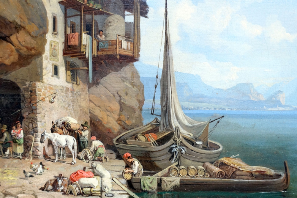 Heinrich Bürkel, The Osteria of Ponale on Lake Garda