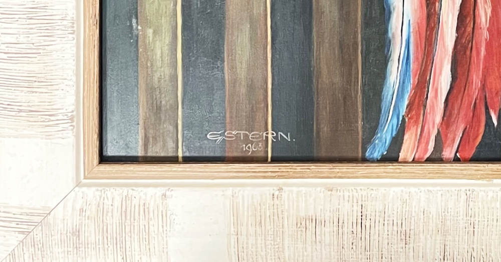 E. Stern, Papagei - Roter Ara