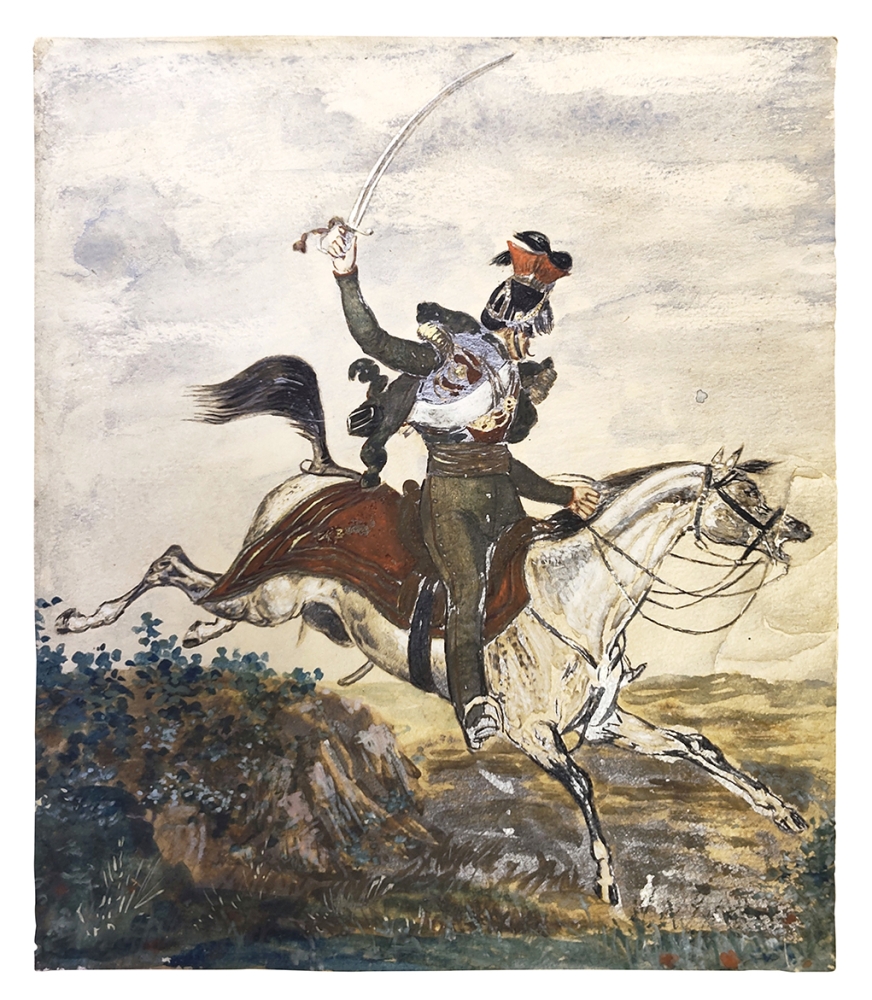 J. Schwanthaler, Husar beim Angriff