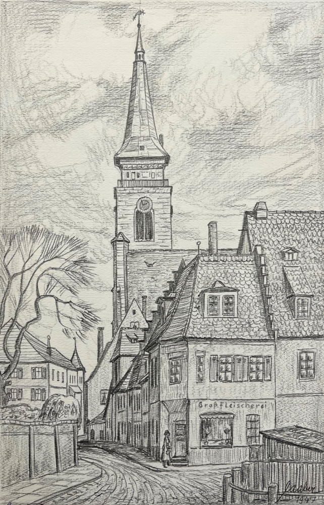 Laaber, Schwabacher Altstadt mit Kirchturm