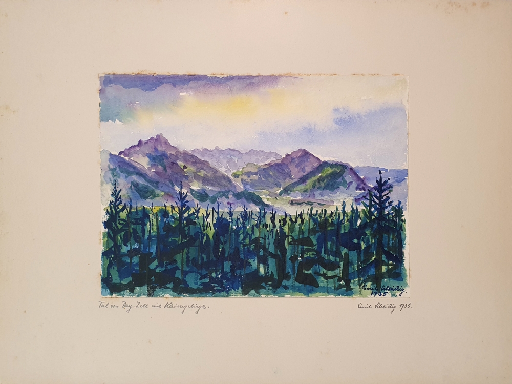 Emil Scheidig, Valley of Bayrischzell with Kaiser Mountains
