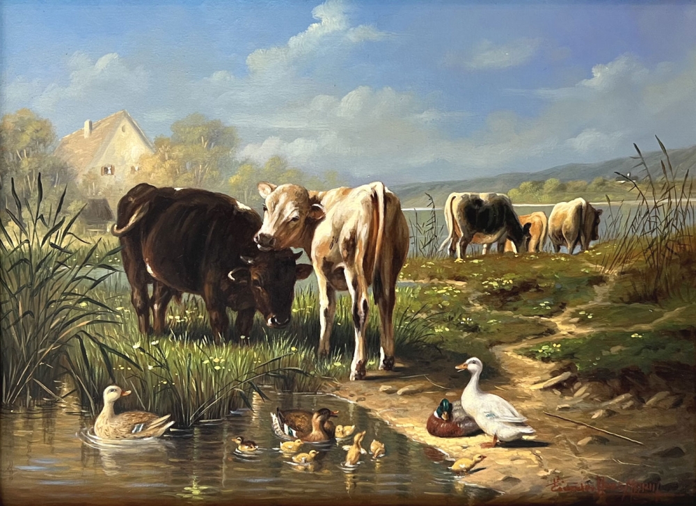 Horst Maria Einöder, Kühe am Weiher