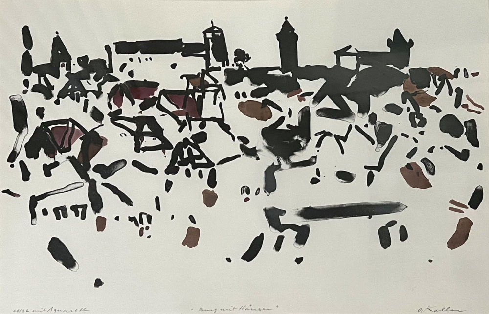 Oskar Koller, Burg mit Häuser