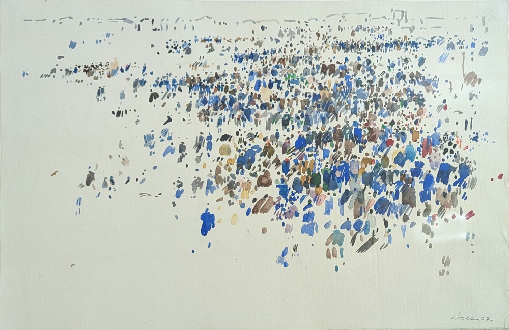 Oskar Koller, Menschenmenge