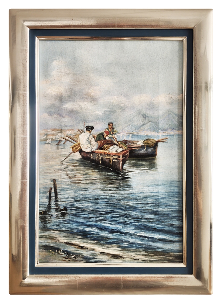 Augusto Lovatti (attrib.), Fishermen in Their Boats