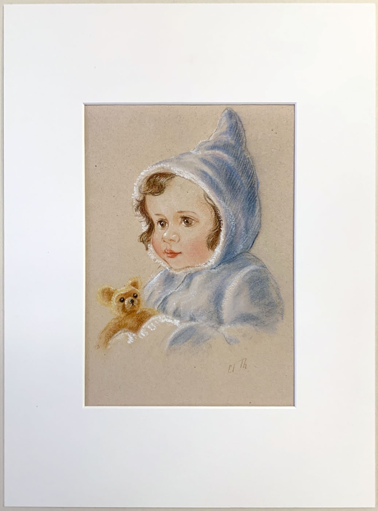 Elisabeth Thalmann, Kind mit Kapuze - dazu Postkarte mit diesem Motiv