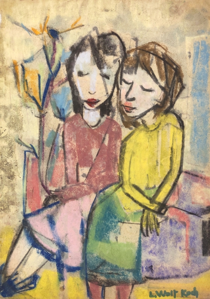 Lotte Wolf-Koch, Zwei sitzende Mädchen