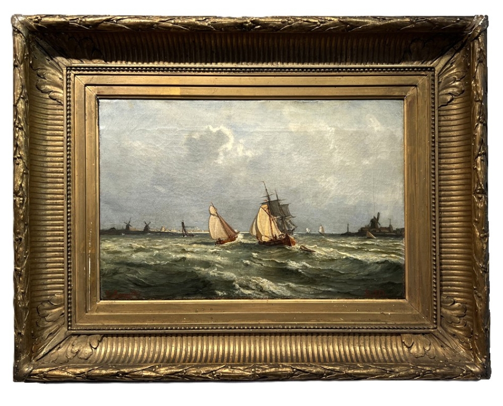 Johan Jacob Bennetter, Segelboote in stürmischer See