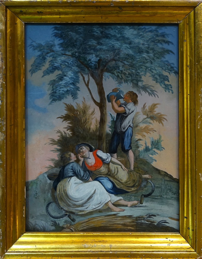 Augsburger Hinterglasgemälde, Die Rast