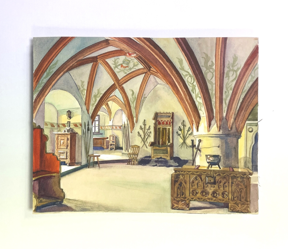 Karl Seubert, Rittersaal in Burg Lauenstein 1937