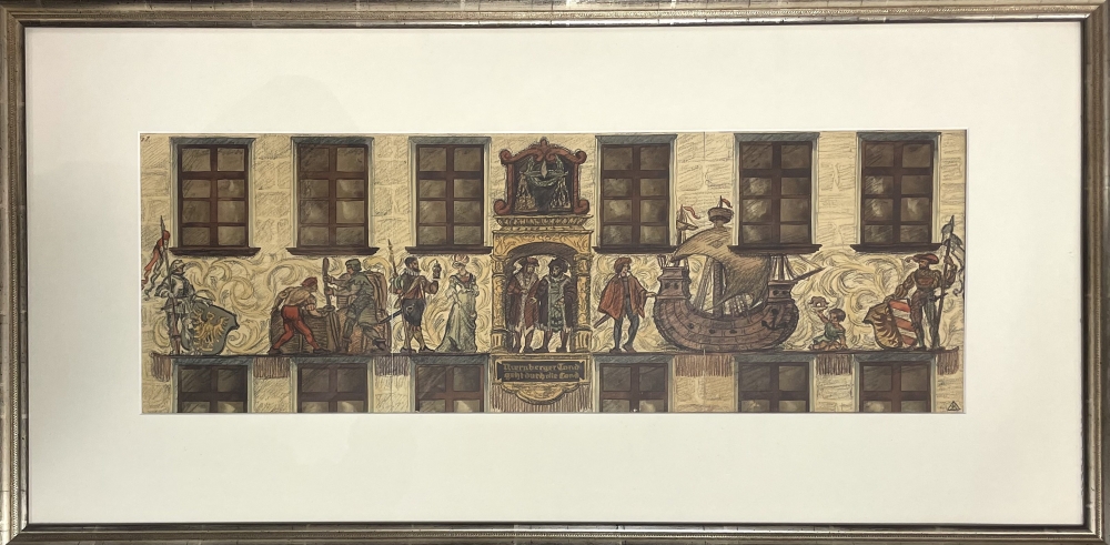Karl Seubert, Variant des Kaufmannszug an der Hausfassade der IHK Nürnberg