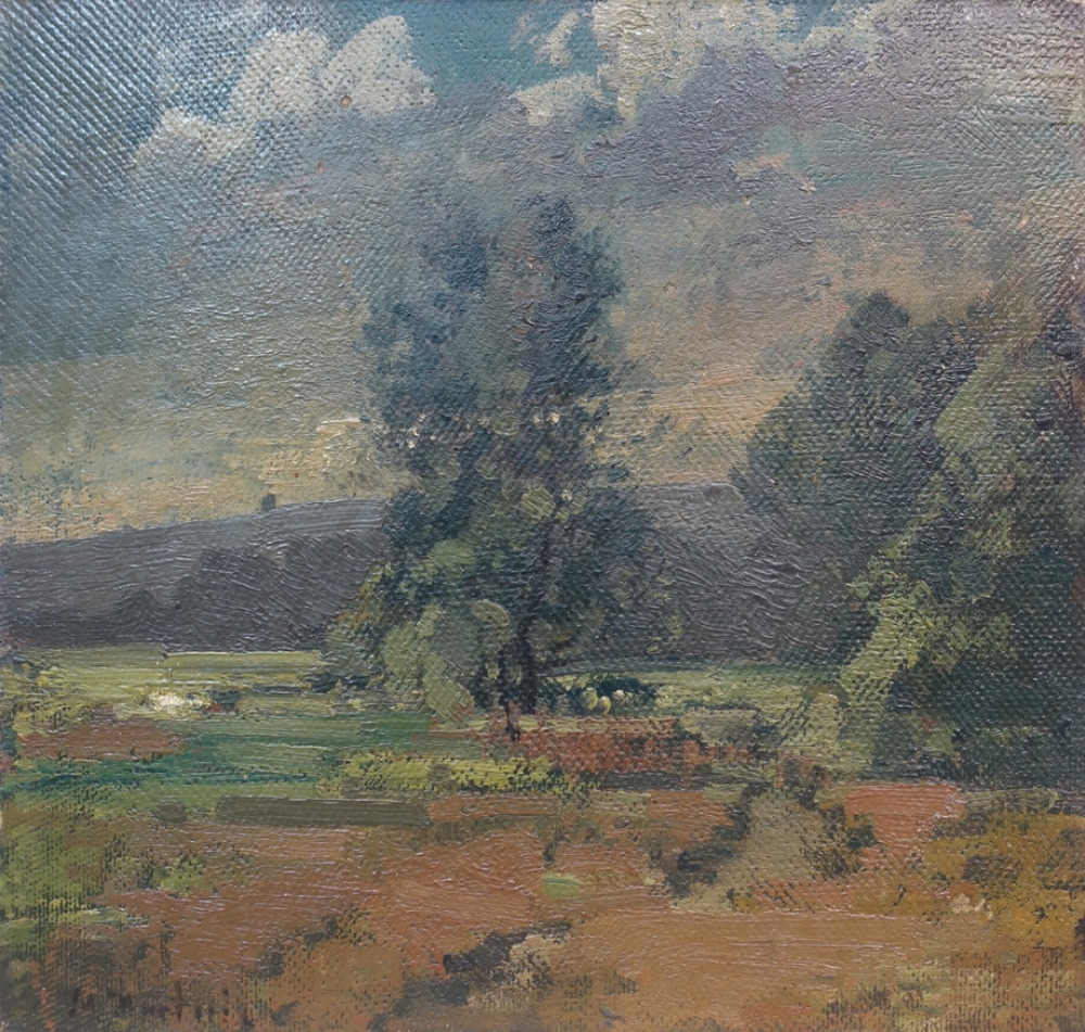 Max Hartwig, Baum in grüner Landschaft