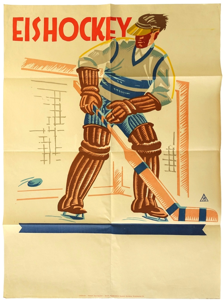 Karl Seubert, Eishockey Plakat
