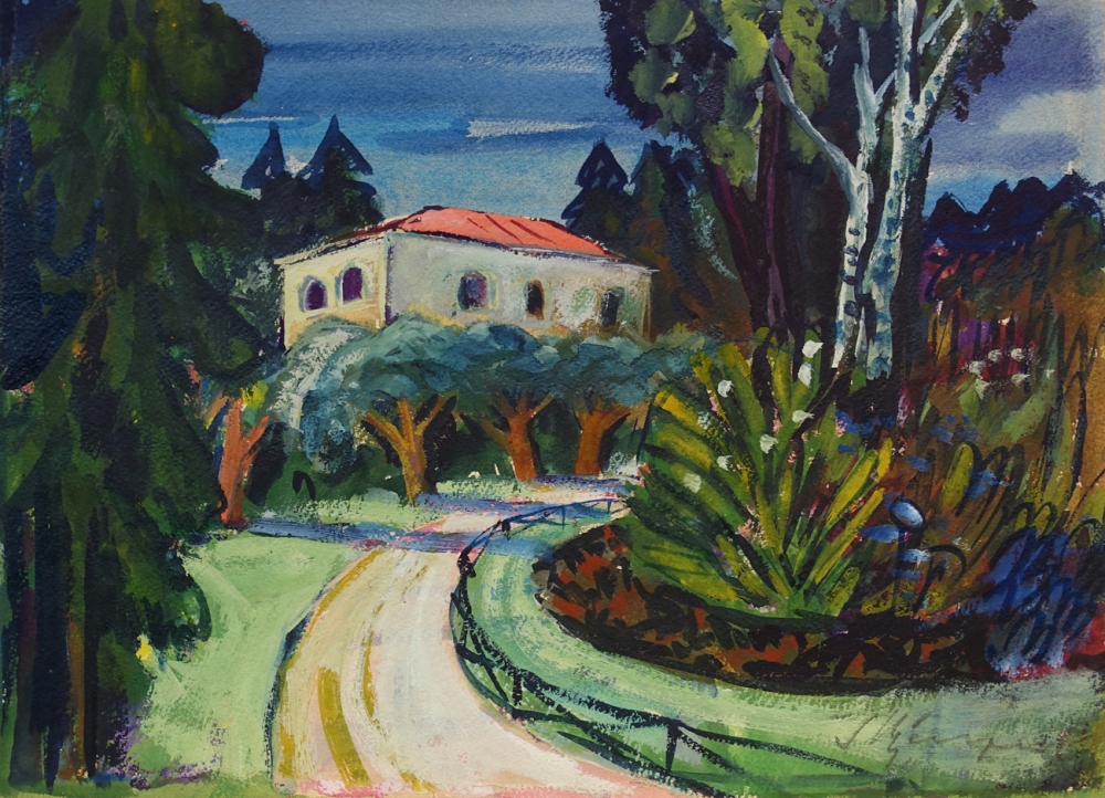Sven Bjerregaard, Italienische Villa im grünen