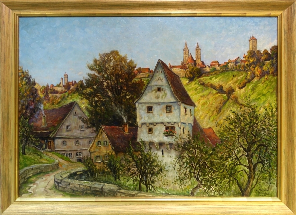 Ludwig Mössler, Stadtansicht von Rothenburg ob der Tauber