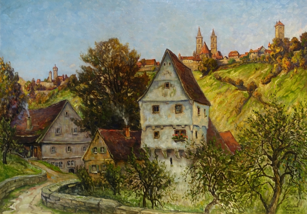 Ludwig Mössler, Stadtansicht von Rothenburg ob der Tauber