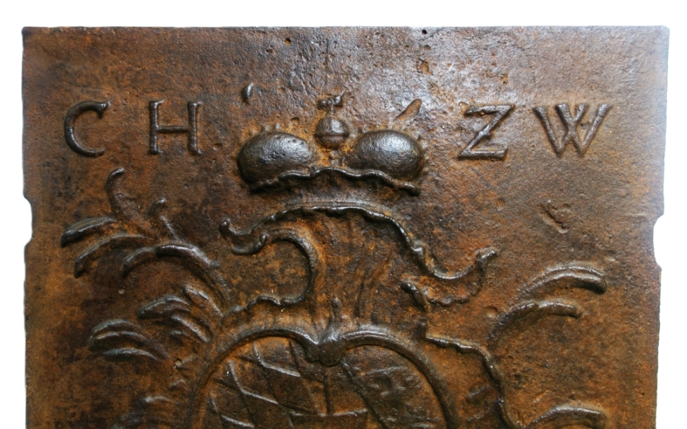 Ofenplatte mit Wappen des Herzogs zu Württemberg 1717