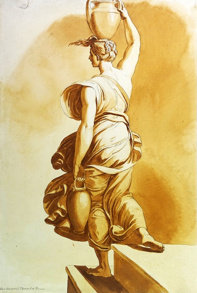 Gustav Philipp Zwinger, Dame mit Krügen 1801