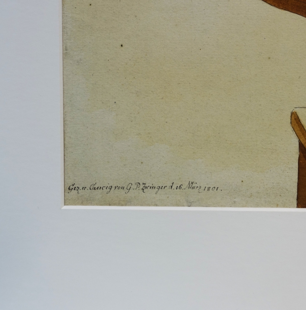 Gustav Philipp Zwinger, Dame mit Krügen 1801