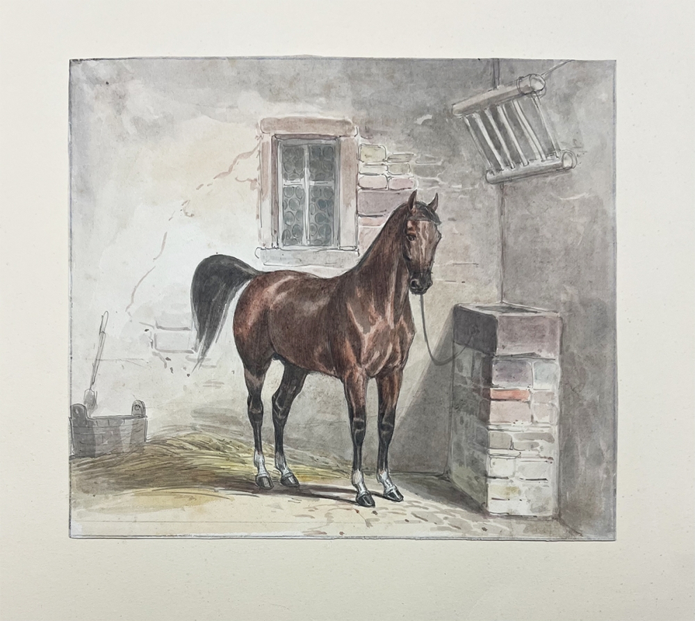 Johann Adam Klein, Pferde Ansicht im Stall