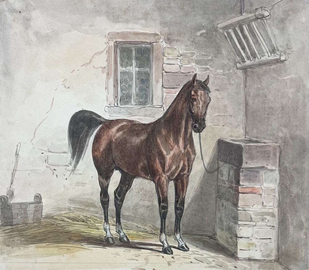 Johann Adam Klein, Pferde Ansicht im Stall