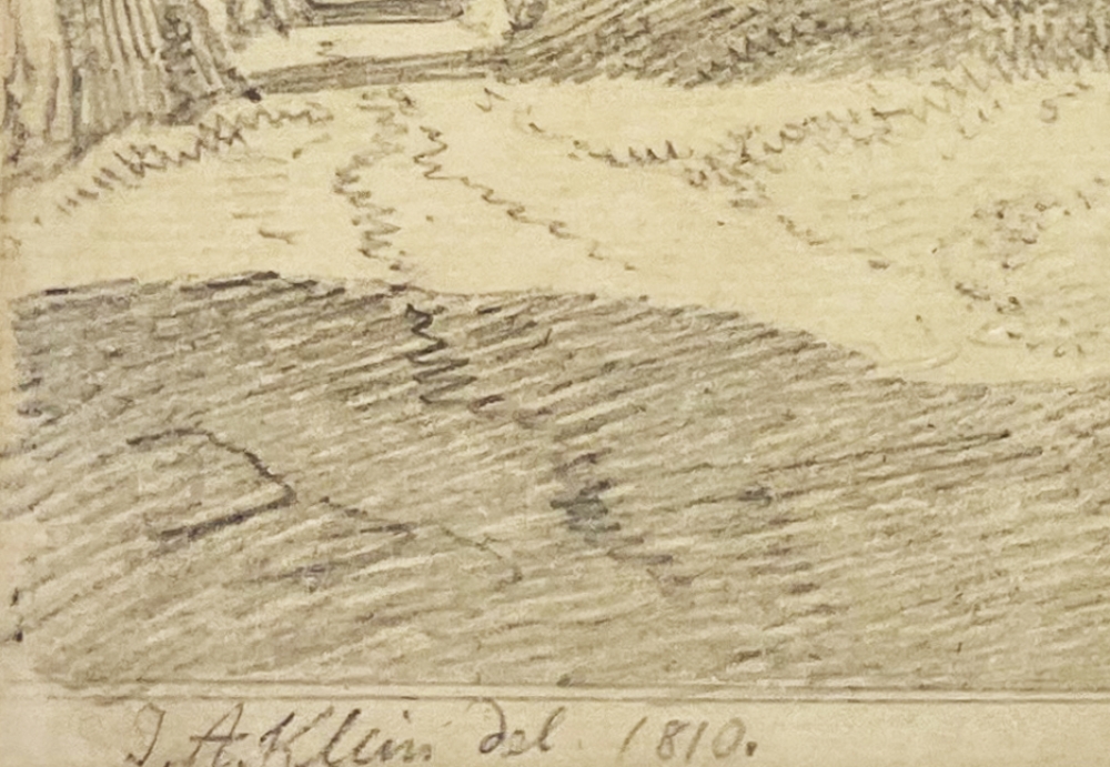 Johann Adam Klein, Insel Schütt mit heilig Geist Kirche 1810