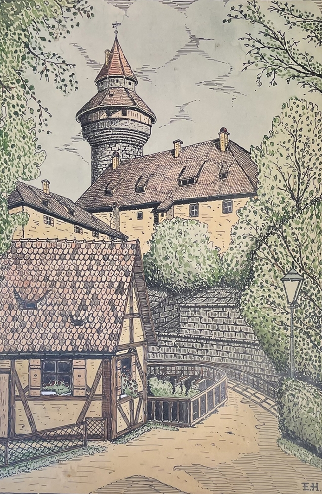 E.H. Monogrammist, Kaiserburg Nürnberg