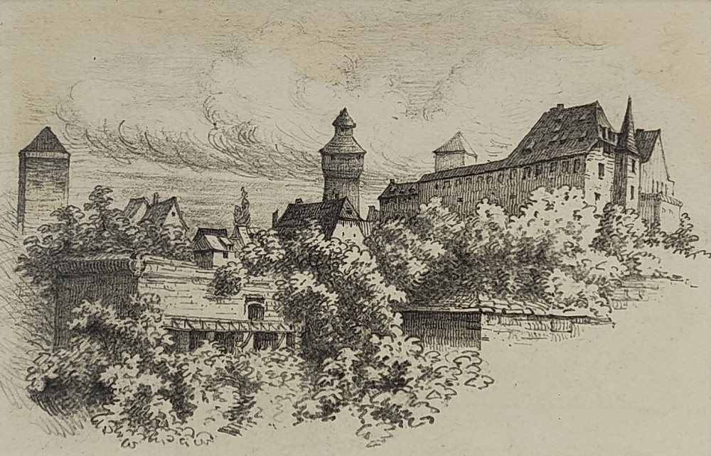 Eduard Schotte, Nürnberg Vestnertor und Burg 1892