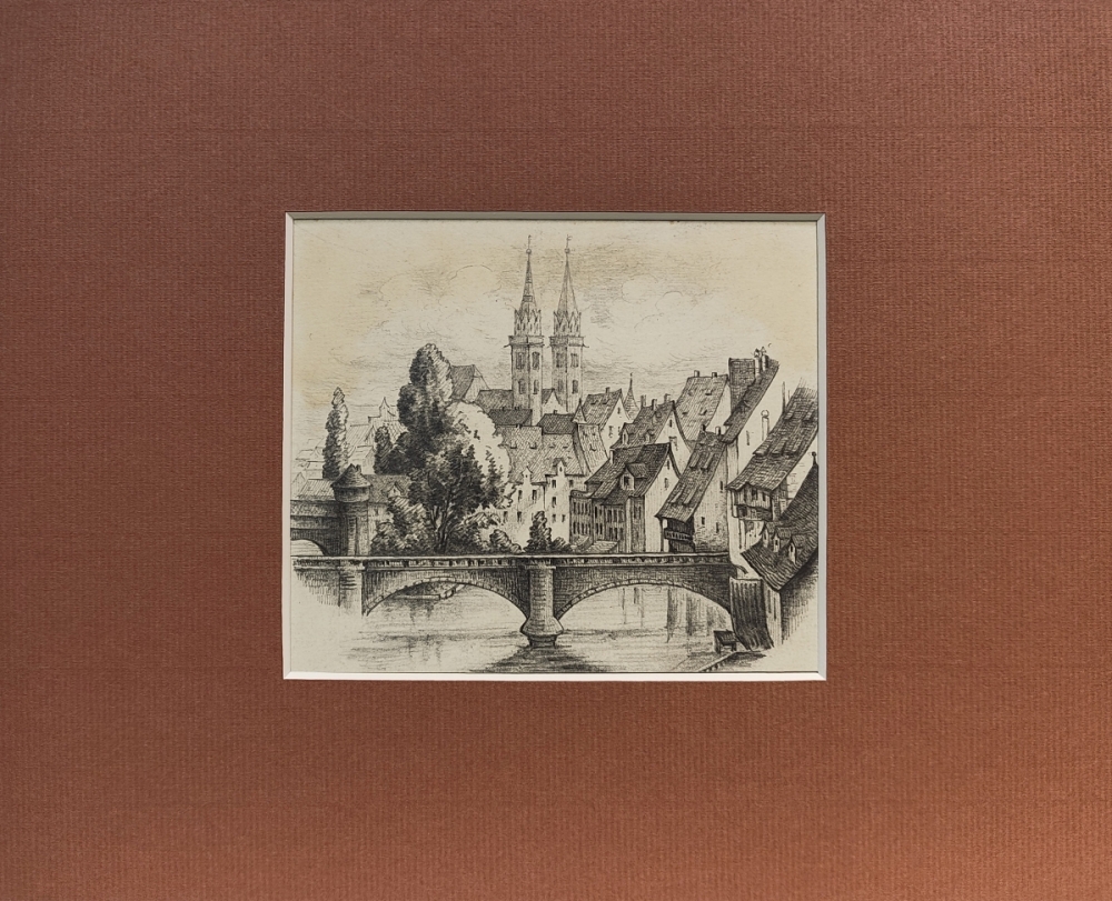 Eduard Schotte, Maxbrücke mit Lorenzkirchen