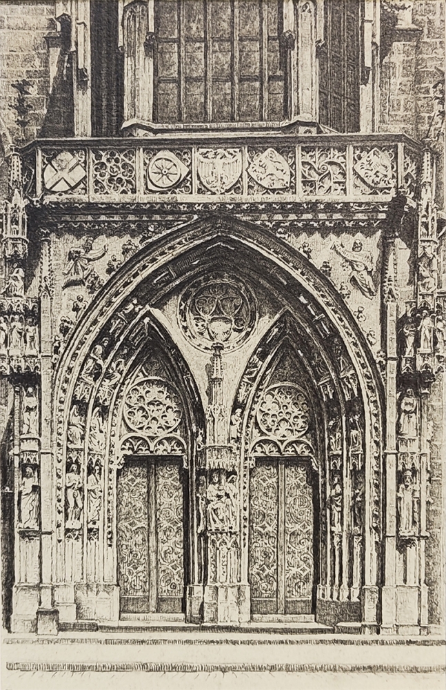 Eduard Schotte,  Hauptportal der Lorenzkirche