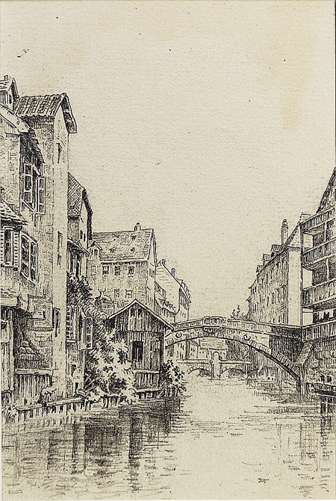 Eduard Schotte, Fleisch- und Museumbrücke - Nürnberg