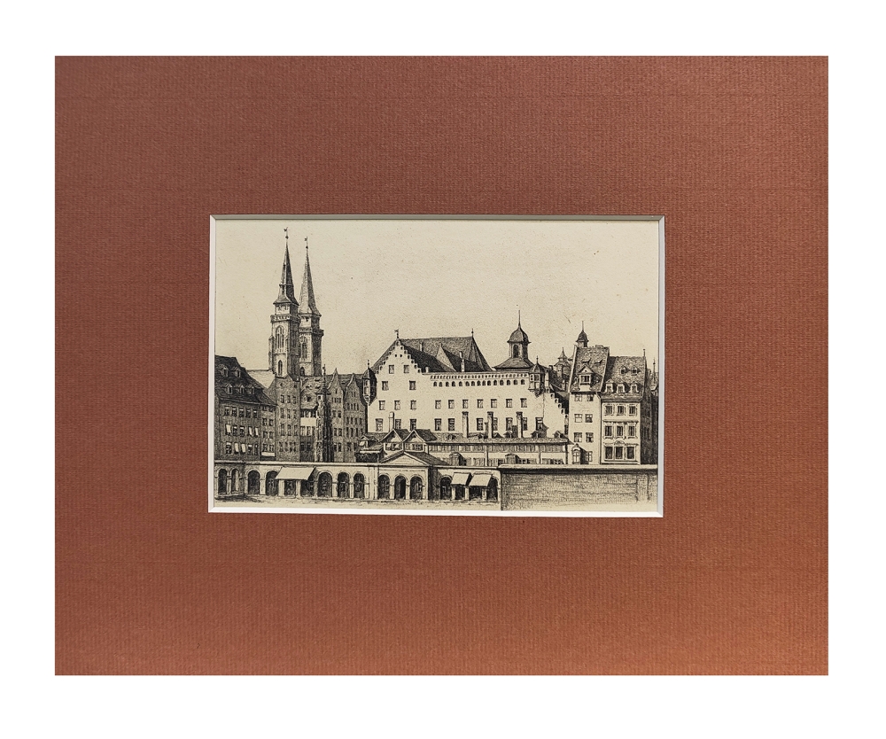 Eduard Schotte, Hauptmarkt mit Kolonnaden und Sebalduskirche