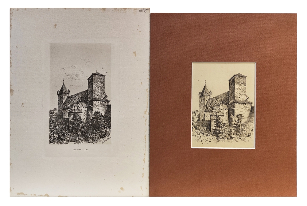 Eduard Schotte, Nürnberg Kaiserstallung mit Luginsland