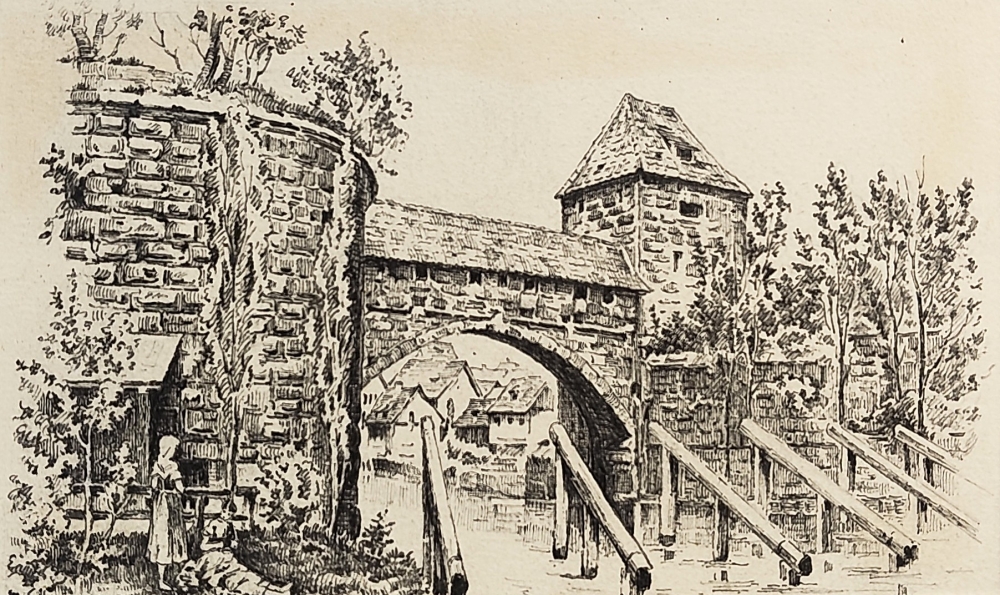 Eduard Schotte, Nürnberg, Pegnitzeinfluß am Kasemattentor