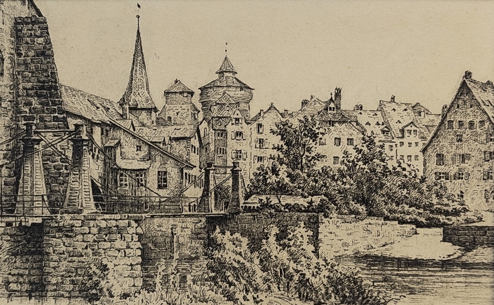 Eduard Schotte, Nürnberg, Kettensteg rechte Pferdeschwemme
