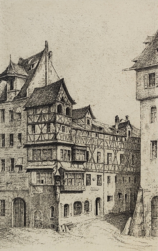 Eduard Schotte, Gläserner Himmel an der Ecke Bindergasse Nürnberg