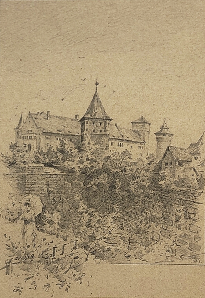 Eduard Schotte, Nürnberg Blick auf die Burg