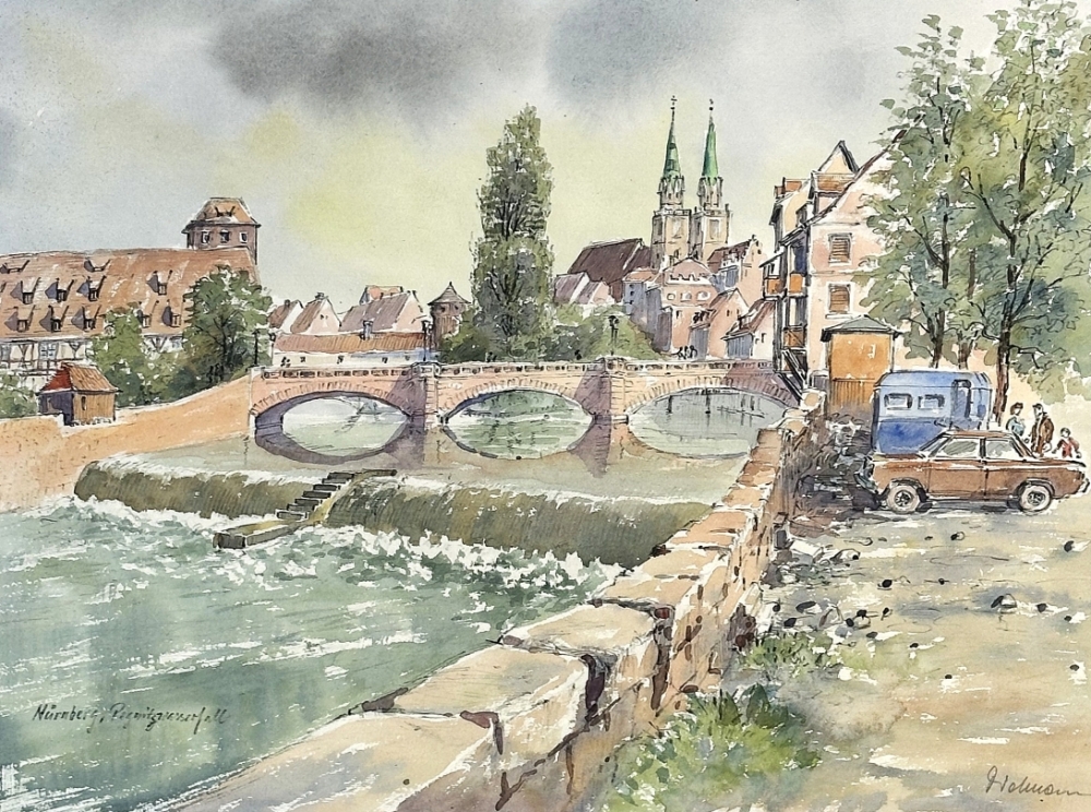 Ruth Rieger, Blick auf die Lorenzkirche Nürnberg