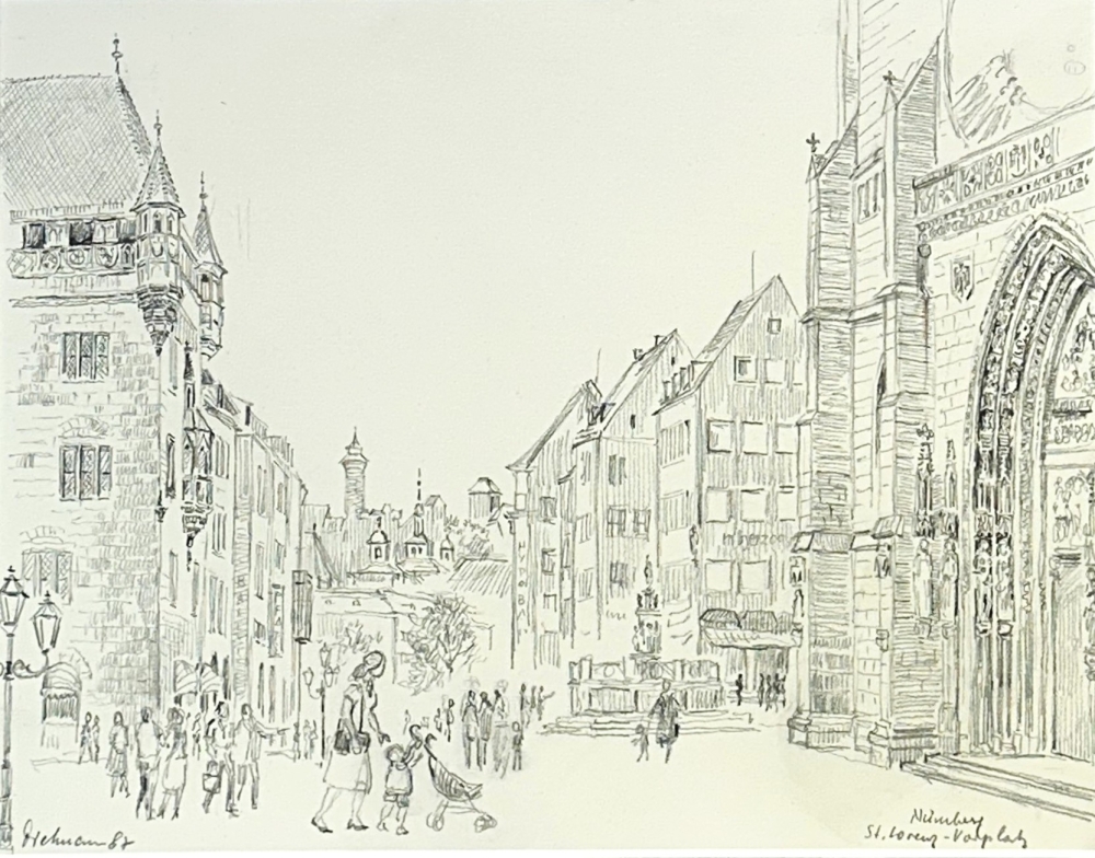 Alfred Karl Dietmann, Nürnberg Burgblick von St. Lorenz