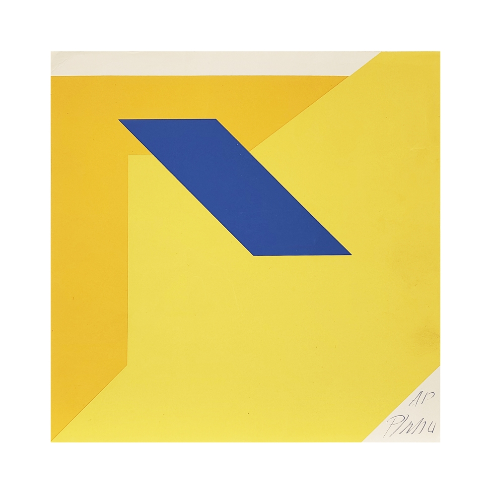 Georg Karl Pfahler, Geometric composition in blue and yellow