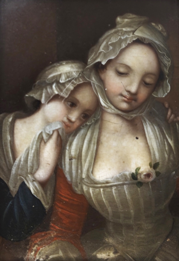 Jean-Baptiste Augustin (zug.), Zwei Mädchen Miniatur