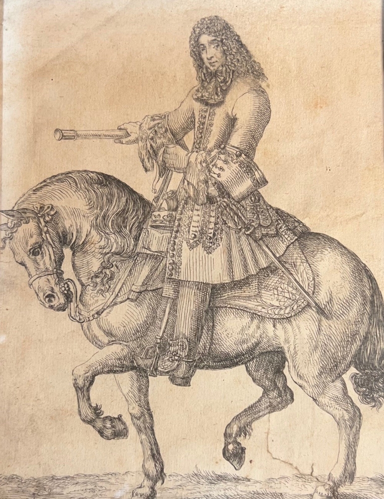 Kovolut von 13 Kupferstiche von Reitern 18. JH